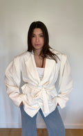 11 - BLAZER CEINTURÉ BLANC